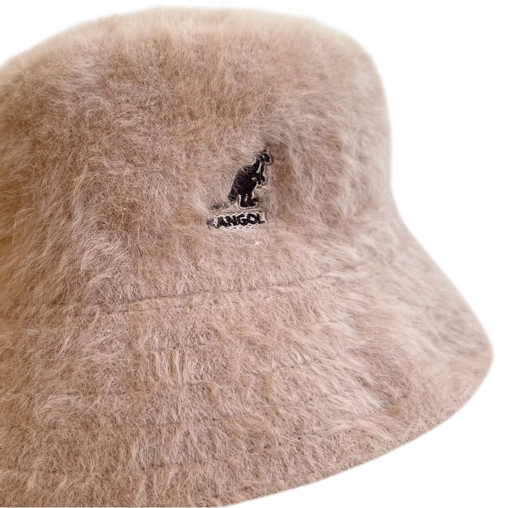 Kangol Furgora Lahinch Angora Blend Tan Bucket Hat Streetwear Casual Size M